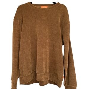 Negative Space Brown Ribbed Sweater Size XL